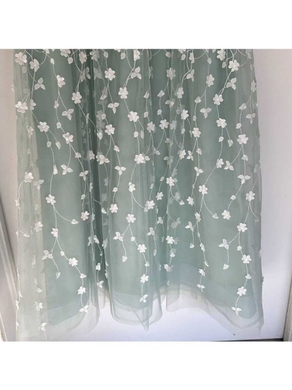 bcbgmaxazria 6 Cheyenne Appliqué Mint Lace Evening Dress Light Green Gown Prom - Picture 12 of 16